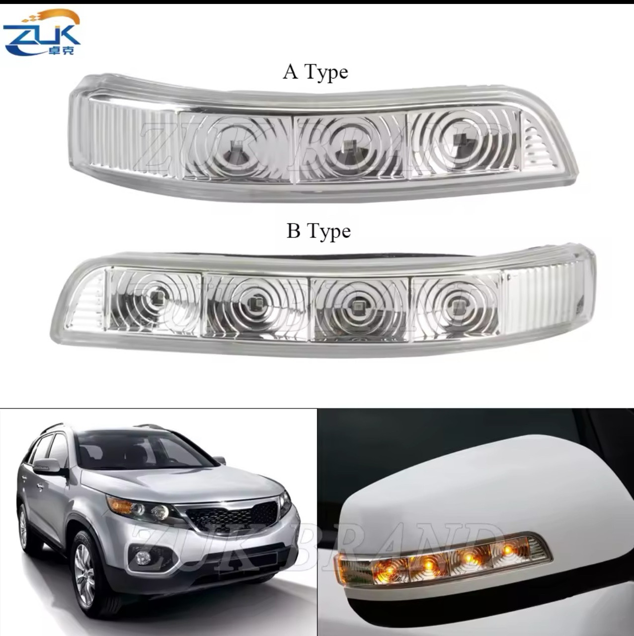 Динамічний LED-повторювач повороту в дзеркало KIA Sorento XM 2009 2010 2011 2012 2013 2014