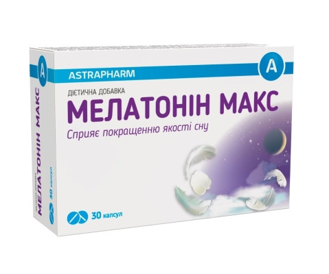 Мелатонін Макс 3мг капсули №30