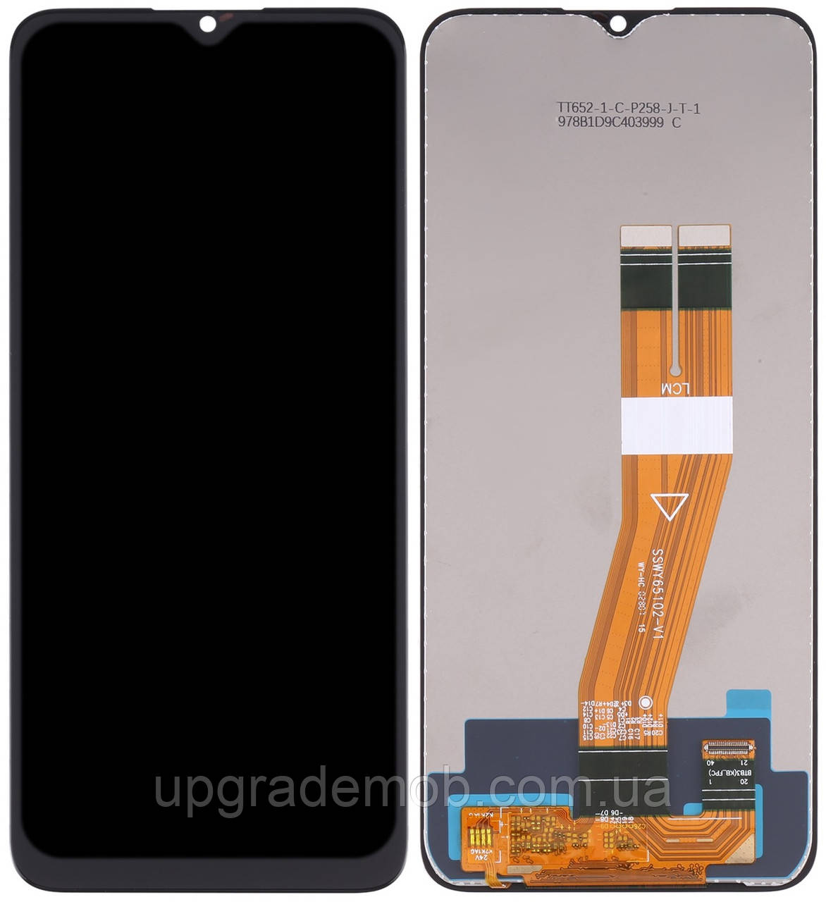 Дисплей модуль тачскрин Samsung A035G Galaxy A03 чорний 163 x 72 mm