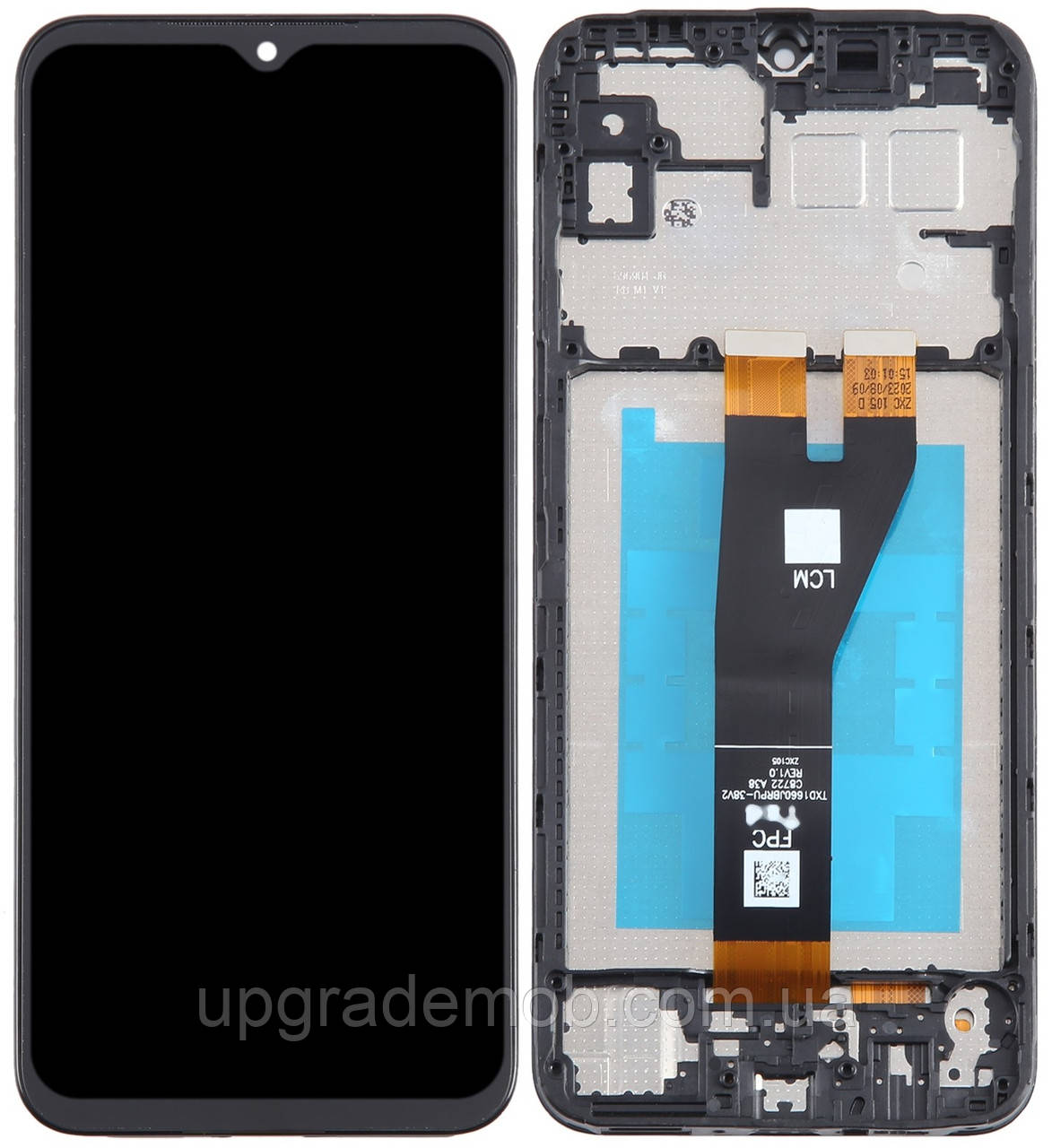 Дисплей модуль тачскрин Samsung A146B Galaxy A14 5G чорний з рамкою