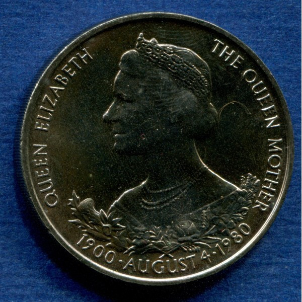 Гернсі 25 пенсів, 1980 80-та річниця - Королева-матір  №2890, фото 1