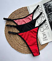 Трусики стрінги рубчик, набір 3 шт.