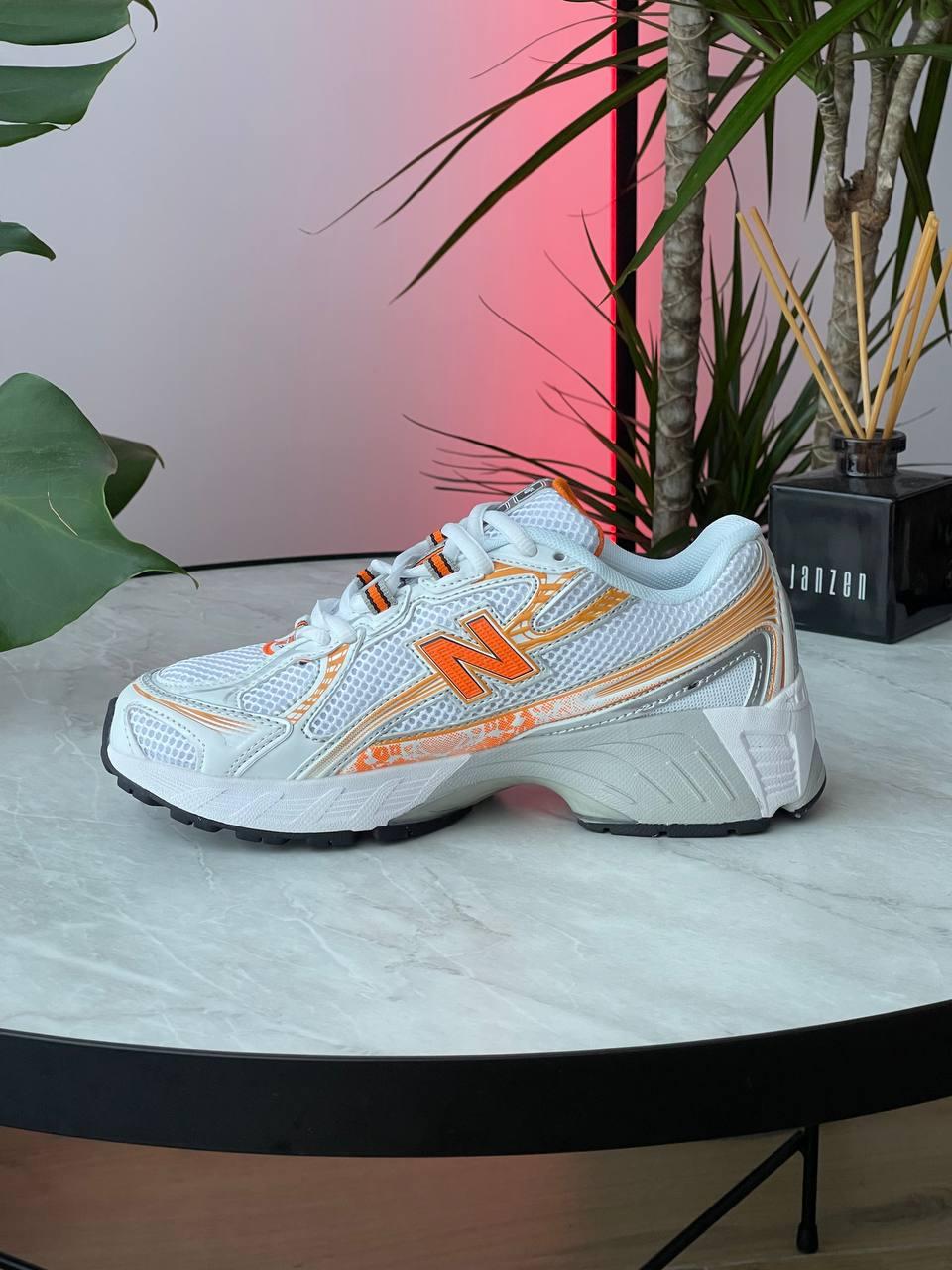 Кросівки чоловічі білі New Balance 740 White Orange (17234), фото 1