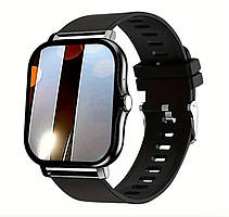 Смарт годинник розумний жіночий чоловічий дитячий чорний для андроїд android та айфон iphone