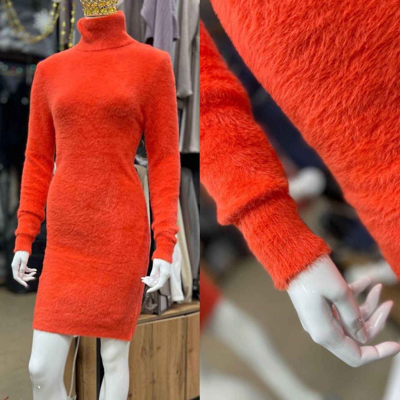 Жіноча тепла сукня з ангори, фото 1