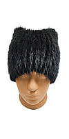Шапка хутряна жіноча кішка Зоі Чорний