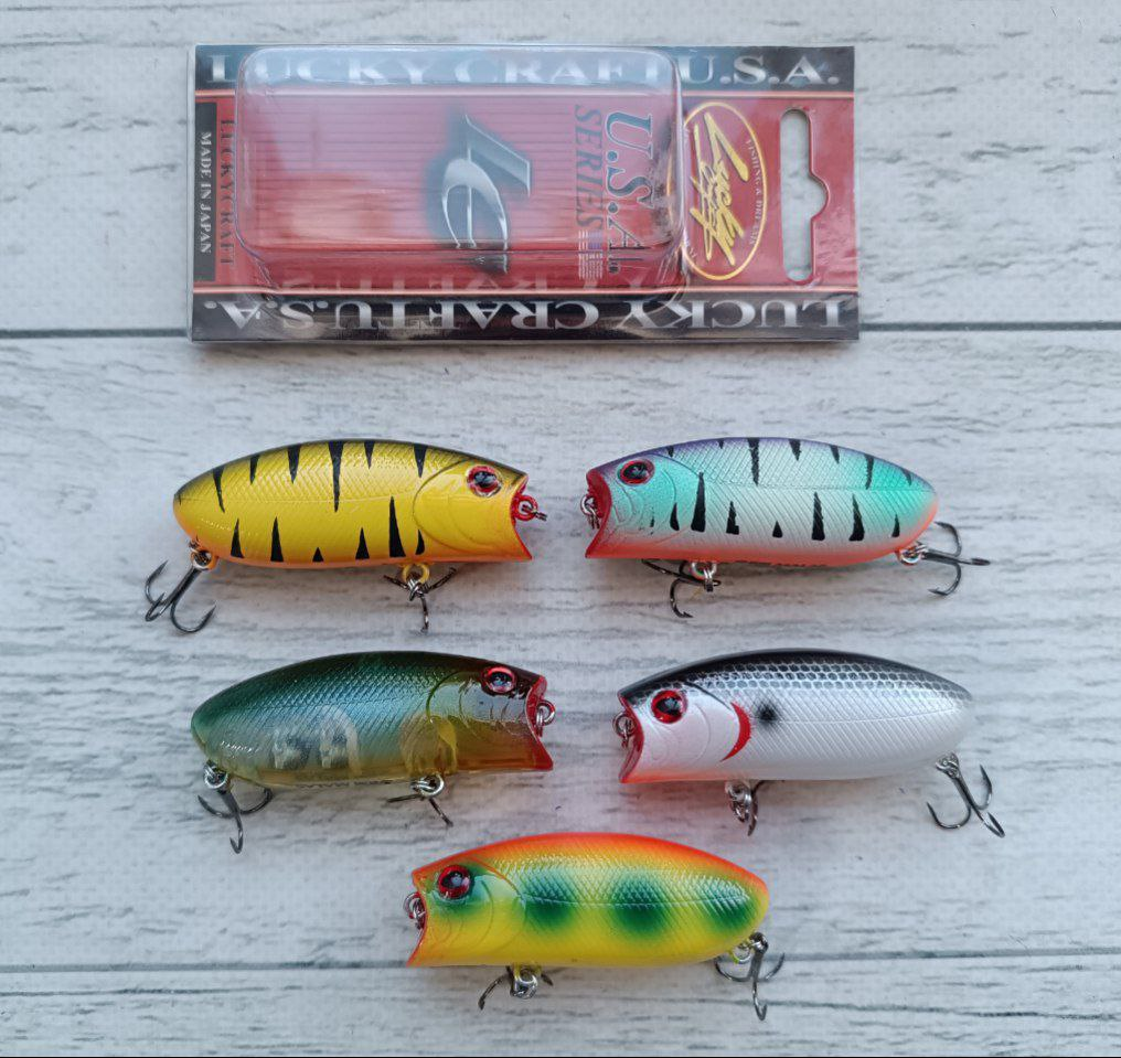 Набір Воблерів попперів Columbia Lucky Craft Malas 57мм 9гр 5шт