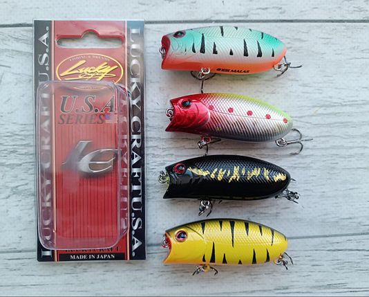 Набір Воблерів попперів Malas 55mm 4шт, фото 1