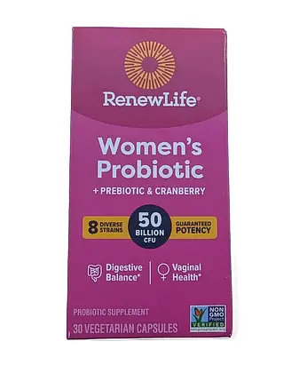 Жіночі пробіотики + журавлина RenewLife Women's Probiotic + Cranberry 50 Billion 30 капс., фото 1