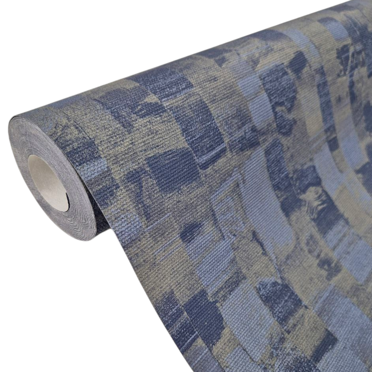 Вінілові шпалери 10.05 × 1.06 м Marburg 30864, глибокий синій із геометричним візерунком для спальні, вітальні, передпокою, фото 1