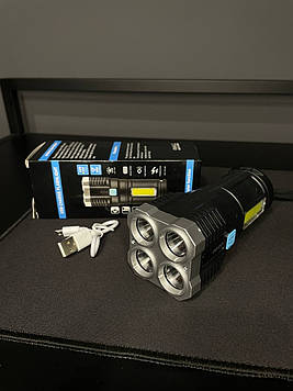 Перезаряджуваний ліхтар Staaricc 4-LED з COB-бічним світлом та 4 режимами освітлення