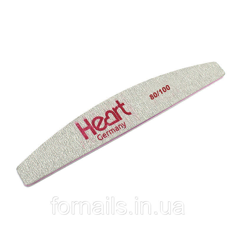 Пилка для нігтів Heart 80/100 Half, фото 1