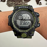 Чоловічий наручний годинник Watch Dsi спортивний тактичний кварцовий круглий на силіконовому ремінці для чоловіків Br BAR, фото 2