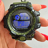 Чоловічий наручний годинник Watch Dsi спортивний тактичний кварцовий круглий на силіконовому ремінці для чоловіків Br BAR, фото 3
