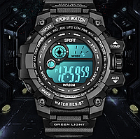 Чоловічий наручний годинник Relogio Mas спортивний міцний водонепроникний кварцовий із силіконовим ремінцем Br BAR