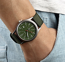 Чоловічий наручний годинник армійський Relogios Mas водонепроникний кварцовий з тканинним ремінцем і календарем Br BAR