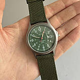 Чоловічий наручний годинник армійський Relogios Mas водонепроникний кварцовий з тканинним ремінцем і календарем Br BAR, фото 5