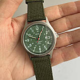 Чоловічий наручний годинник армійський Relogios Mas водонепроникний кварцовий з тканинним ремінцем і календарем Br BAR, фото 6