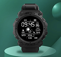 Годинник смарт наручний унісекс NoEn Black багатофункціональний з силіконовим ремінцем, спортивний smart watch Br BAR