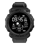 Годинник смарт наручний унісекс NoEn Black багатофункціональний з силіконовим ремінцем, спортивний smart watch Br BAR, фото 3