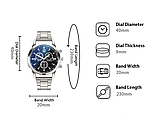 Чоловічий наручний годинник Relogio Ms кварцовий класичний статусний з металевим браслетом для хлопців Br BAR, фото 6