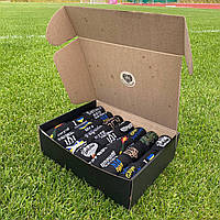 Комплект чоловічих шкарпеток довгих демісезонних чорних з патріотичним дизайном 41-45 21 пара для чоловіків Br BAR