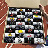 Мега бокс шкарпеток чоловічих високих весна-осінь барвистих із яскравим кумедним принтом 40-45 36 пар на Br BAR, фото 8