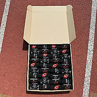 Мега бокс шкарпеток чоловічих високих бавовняних чорних весна-осінь із прикольним принтом 41-45 36 шт для чоловіків Br BAR