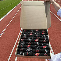 Мега набір шкарпеток чоловічих високих чорних чорних демісезонних з яскравим веселим принтом 40-45 36 пари Br BAR