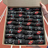 Мега набір шкарпеток чоловічих високих чорних чорних демісезонних з яскравим веселим принтом 40-45 36 пари Br BAR, фото 5