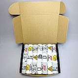 Великий набір шкарпеток чоловічих довгих стильних білих весна-осінь з крутим принтом 40-45 21 пара на Br BAR, фото 4