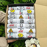 Великий набір шкарпеток чоловічих довгих стильних білих весна-осінь з крутим принтом 40-45 21 пара на Br BAR, фото 6