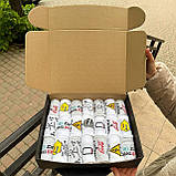 Великий набір шкарпеток чоловічих довгих стильних білих весна-осінь з крутим принтом 40-45 21 пара на Br BAR, фото 8