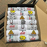 Великий набір шкарпеток чоловічих довгих стильних білих весна-осінь з крутим принтом 40-45 21 пара на Br BAR, фото 10