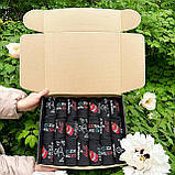 Крутий комплект шкарпеток чоловічих високих повсякденних чорних весна-осінь із класним принтом 40-45 21 Br BAR, фото 7