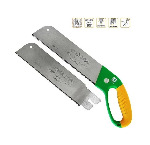 Пилка садова 350мм з двома лезами GRUNTEK Piranha, фото 1