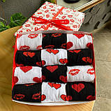 Подарунковий оригінальний набір шкарпеток для чоловіків шкарпетки з поцілунками 12 пар у коробці на день Br BAR, фото 6