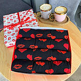 Подарунок на 14 лютого парню, чоловікові, коханому бокс із шкарпетками 12 пар у коробці 41-45 р чорно-білий Br BAR, фото 2