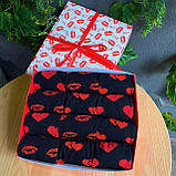 Подарунок на 14 лютого парню, чоловікові, коханому бокс із шкарпетками 12 пар у коробці 41-45 р чорно-білий Br BAR, фото 6