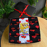 Подарунок коханому чоловікові бокс із шкарпетками 12 пар у коробці 41-45 р чорно-білий Br BAR, фото 8