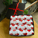 Подарунок на день закоханих для хлопця бокс шкарпеток із сердечками на 12 пар 40-45р у подарунковій коробці Br BAR, фото 3