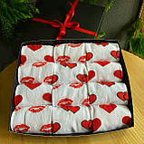 Оригінальний набір шкарпеток чоловічих на 12 пар 40-45 р білі, трикотажні та демісезонні на 14 лютого гарні Br BAR, фото 6