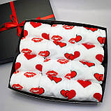 Оригінальний набір шкарпеток чоловічих на 12 пар 40-45 р білі, трикотажні та демісезонні на 14 лютого гарні Br BAR, фото 7