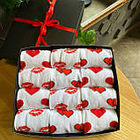 Подарунок на день закоханих для хлопця бокс шкарпеток із сердечками на 12 пар 40-45р у подарунковій коробці Br BAR, фото 5