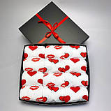 Оригінальний набір шкарпеток чоловічих на 12 пар 40-45 р білі, трикотажні та демісезонні на 14 лютого гарні Br BAR, фото 5