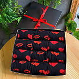 Святковий бокс шкарпеток хлопцям на 12 пар 40-45 р чорні подарунок на День Валентина демісезонні та високі Br BAR, фото 2