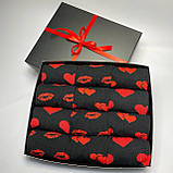 Святковий бокс шкарпеток хлопцям на 12 пар 40-45 р чорні подарунок на День Валентина демісезонні та високі Br BAR, фото 3