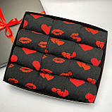 Святковий бокс шкарпеток хлопцям на 12 пар 40-45 р чорні подарунок на День Валентина демісезонні та високі Br BAR, фото 10