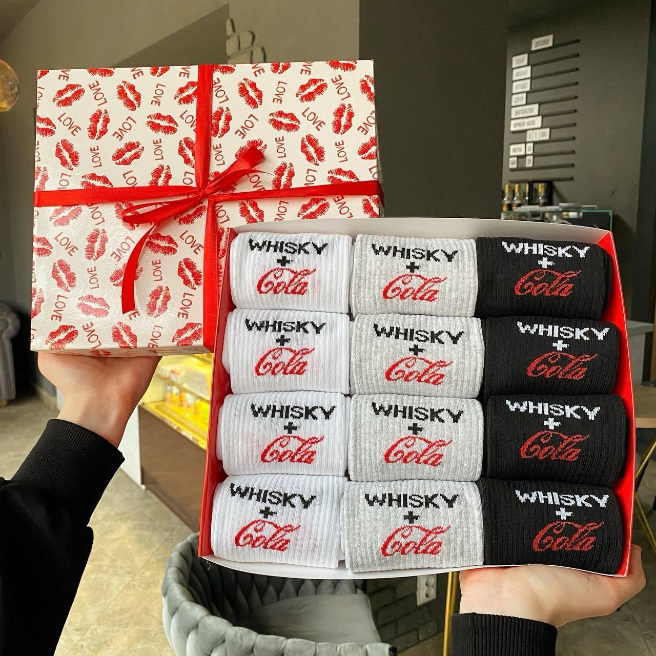 Подарунковий комплект шкарпеток чоловічих високих трикотажних весна-осінь з прикольним принтом 40-45 12 шт Br BAR, фото 1