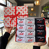 Подарунковий комплект шкарпеток чоловічих високих трикотажних весна-осінь з прикольним принтом 40-45 12 шт Br BAR, фото 3